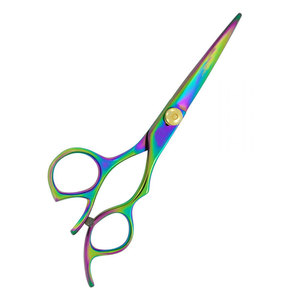Ciseaux de coiffure professionnels multicolores avec vis de réglage dorée, ciseaux de coiffure haut de gamme en acier inoxydable pour salon - Product Image 6