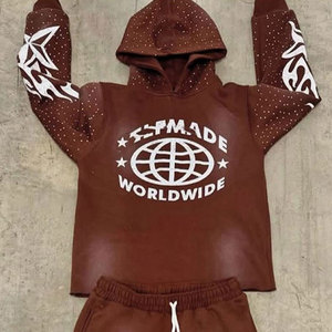 Conjuntos Deportivos para Hombre, Nueva Colección al por Mayor, Color Sólido, Estilo Casual, Dos Piezas, Conjuntos Deportivos Estampados con Pantalones Acampanados - Product Image 5