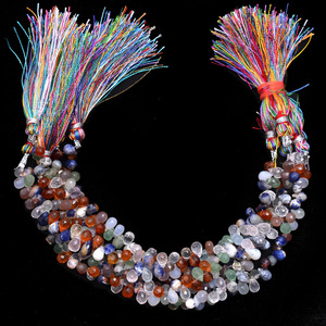 Cuentas facetadas en forma de lágrima de 6x4 mm, mezcla de piedras preciosas AAA, cuentas sueltas de piedras semipreciosas naturales multicolor para la fabricación de joyería. - Product Image 4