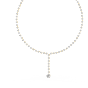 Collar Lariat de Oro Amarillo de 18 Quilates LUSSO con Diamantes Cultivados en Laboratorio, Chapado en Rodio, para Fiestas, Bodas y Eventos Glamurosos, Regalo para Mujer - Product Image 2