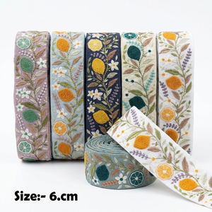 Encajes Bordados con Hilos Multicolores Florales, OEM, Venta al Por Mayor, Marca Privada, Calidad de Exportación, Suministro Mundial - Product Image 1
