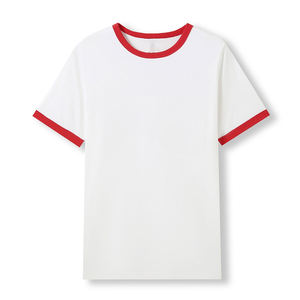 T-shirts Ringer personnalisés à col rond en coton, style vintage, pour hommes, à manches courtes - Product Image 4