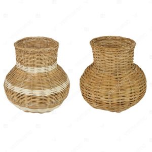 Jarrón de Mimbre Tejido a Mano Estilo Art Deco, Ecológico, Vintage, Color Personalizado, para Decoración del Hogar y Bodas, Marca Vietrustic - Product Image 6
