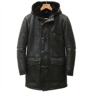 OEM <b>Men</b> Shearling Leather <b>Jacket</b> Winter Fur Lined Aviator <b>Jacket</b> Custom Wholesale Manufacturer Design Leather <b>Jacket</b> - Product Image 1