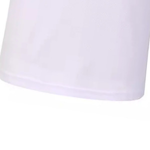 Men's White Polo <b>Shirt</b> Short Sleeve Blue <b>Collar</b> Knitted Cotton Casual Solid Color Breathable Regular Fit - Product Image 4