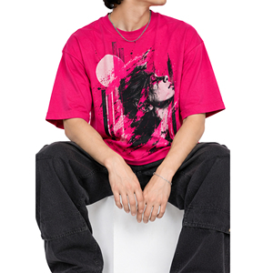 Camisetas de Algodón con Estampado Gráfico para Hombre, Camisetas Personalizadas de Cuello Redondo, Manga Corta, Estilo Casual, Moda Urbana, OEM ODM - Product Image 6