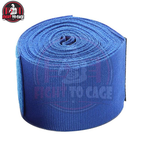 Bandes de boxe bleues sur mesure pour enfants, protège-poignets hautement élastiques pour l'entraînement junior, accessoires de boxe durables en coton pour l'entraînement - Product Image 3