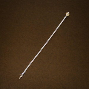 Pulsera de Diamantes Cultivados en Laboratorio, Corte Brillante Redondo de 9 Puntas, de Lujo, para Mujer, Certificada por IGI, Oro de 14K, Elegante, para Bodas y Fiestas - Product Image 6