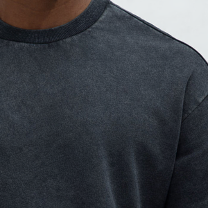 Sudadera Personalizada para Hombre, Estilo Vintage, Lavado Ácido, Cuello Redondo, Talla Grande, Felpa de Algodón Grueso, Estilo Casual, Holgada, Ropa Urbana, OEM - Product Image 3