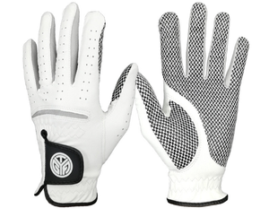 Gant de golf pour homme en cuir d'agneau Cabretta blanc, doux, durable, respirant et de haute qualité - Product Image 1