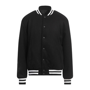 Blouson de baseball unisexe personnalisé style universitaire, grande taille, léger, coupe ample, col montant, 100 % coton - Product Image 1