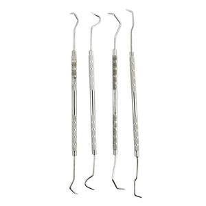 Juego de espejo y sonda dental de acero inoxidable con agarre moleteado, instrumentos quirúrgicos manuales Clase I Shuja Surgico - Product Image 4
