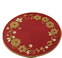 Set de table chic brodé papillon, perles de verre, fait main, écologique, pour événements, maison, repas festifs, café