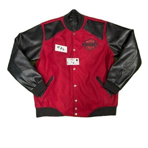 ผู้ผลิตขายส่งเสื้อแจ็คเก็ตเบสบอลปักลายสำหรับฤดูหนาว ออกแบบเองได้ เสื้อแจ็คเก็ตวาร์ซิตี้สำหรับผู้ชาย คุณภาพสูง ขนาดเล็ก - Product Image 1