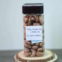 Nueces de Anacardo Orgánicas Tostadas Premium Especiales en Frasco Cuadrado de 260g con Tapa Negra, Sabor Cremoso y Salado, OEM Vietnam, Certificación ISO