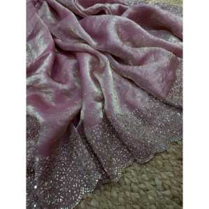 Saree de Jarkhan de designer Diamond Work pour les robes de soirée et de cocktail - Product Image 1