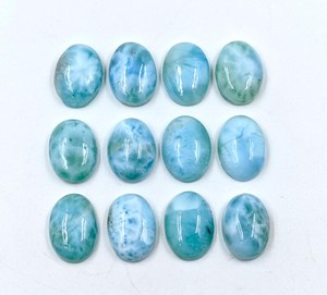 Larimar Natural Ovalado Cabujón Azul Gema Piedra Suelta Venta al por Mayor para Fabricación de Joyas Certificado IGI Óptico Ligero Caribeño - Product Image 5