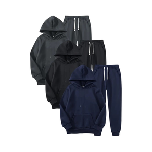 Ensemble de survêtement pour homme en 3 pièces de style vintage - Décontracté, extensible, 100% coton, séchage rapide, poches, hiver, fabriqué au Bangladesh - Product Image 1