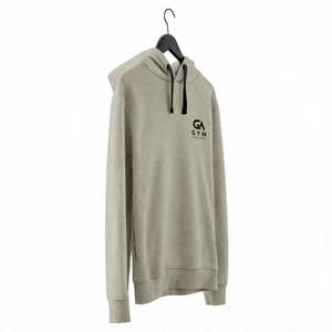 <b>GYM</b> Active Men's Hooded <b>Sweatshirt</b> Solid Color French Terry Breathable Regular Fit Front Logo Winter Wear Wholesale 100% Cotton - Product Image 3