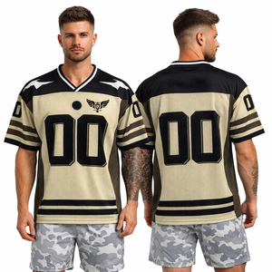 Camiseta Deportiva de Malla Personalizada para Hombre, Camiseta de Fútbol Americano Personalizada, Camiseta Deportiva Transpirable de Estilo Vintage para el Mercado de EE. UU. y Europa - Product Image 1