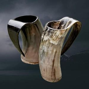 Mug à boire en corne de buffle naturelle sculptée à la main, finition artisanale, écologique, pour bière ou eau, par Vintage Craft, fabriqué en Inde - Product Image 5