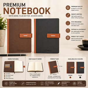 Premium <b>A5</b> Soft PU Cover <b>Notebook</b> Elastic Closure Planner Journal Portable Writing Pad Card Slot Document Pocket Ribbon Bookmark - Product Image 3