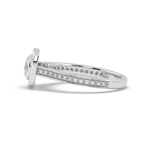 AJRETAIL Bague solitaire pour femme en or blanc 14 carats avec diamant de laboratoire de 1,066 carats avec certificat, taille 5 - Product Image 3