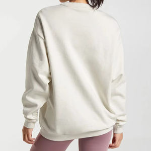 Sweat-shirt d'hiver pour femme en coton 100% respirant, écologique, grande taille, avec logo frontal lavé – Vente en gros en ligne – Meilleures ventes - Product Image 6