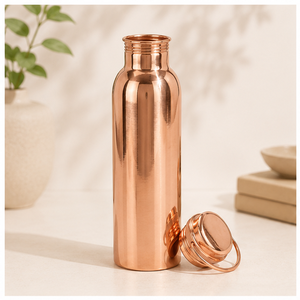 Bouteille d'eau en cuivre pur de qualité supérieure, ayurvédique, écologique, style moderne, logo et emballage personnalisables, prix bas - Product Image 3