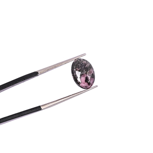 Rhodonite naturelle de forme ovale 10x7mm 2 carats - Product Image 1