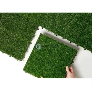 Azulejo de cubierta de césped artificial para jardín, azulejos de césped artificial, azulejos entrelazados de césped artificial - Product Image 5