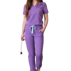 Ensemble de blouses médicales pour femmes au design tendance, uniforme d'infirmière élégant, vêtements de travail pour hôpital, uniforme de travail, fournisseur en gros OEM - Product Image 1