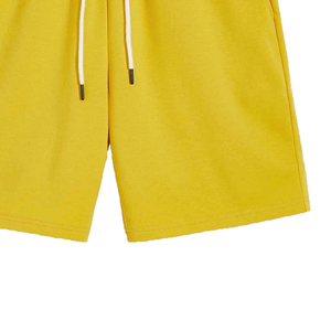 Shorts de sport respirants en molleton 100 % coton French Terry pour hommes avec broderie chenille – Vente en gros - Product Image 6