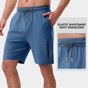 Shorts personnalisés avec logo pour hommes, tissu léger anti-rides en coton, nylon et élasthanne, taille élastique, style jogger. - Product Image 4