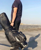 Sac de golf en cuir PU de haute qualité, élégant, rétro, artisanal, luxueux, léger, grande capacité, fermeture éclair antidérapante