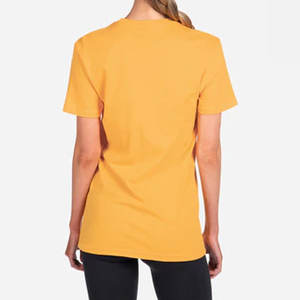 Camiseta de Cuello Redondo y Manga Corta, Lisa, de Algodón y Poliéster, Ajustada - Product Image 1