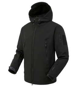 Unisex Formal Bomber <b>Fleece</b> <b>Lined</b> Puffer <b>Jacket</b> Windproof Winter Coat Full Zip Multi-Pocket Workwear Outdoor Warm - Product Image 1