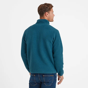 Chaqueta de Forro Polar para Hombre, Color Verde Azulado, Cierre de Cremallera, Corte Regular, Transpirable, Poliéster, Color Sólido, para Otoño - Product Image 4