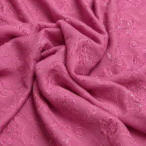 Premium Sequence Embroidery Fabric For Women Fashion Wear Designer Garments Party Wear Dresses Kaftan <b>Abaya</b> Bridal Wear - Product Image 6