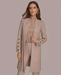 Manteau blazer long à quatre boutons pour femmes | Donna Karan New York - Product Image 1