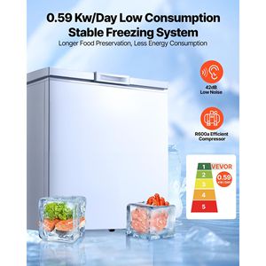 Congelatore Compatto da 5 Piedi Cubi con Apertura Superiore e 2 Cestelli Rimovibili, Congelatore a Pozzetto Regolabile - Product Image 2