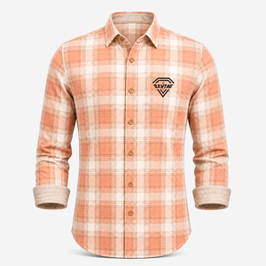 Camisa a cuadros de franela de alta calidad para hombre, fabricada a medida, de manga larga, informal, con botones, de algodón. - Product Image 3