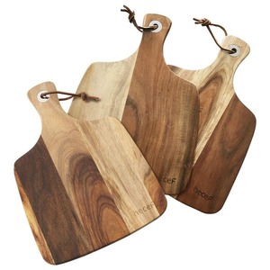 Planche à découper rectangulaire en bois d'acacia avec poignée, durable, écologique, multifonctionnelle, ustensile de cuisine, décoration d'intérieur, prix d'usine en gros - Product Image 4