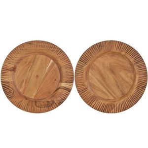 Assiette en bois artisanale de qualité supérieure, plat de service en bois naturel pour le dîner, le petit-déjeuner, le déjeuner, les collations, la table à manger, la cuisine, le restaurant et la cafétéria - Product Image 2
