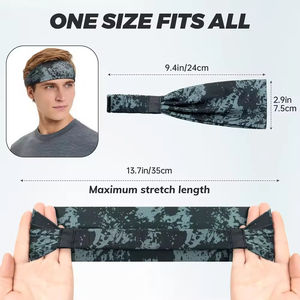 Diadema Deportiva Elástica de Spandex para Hombre y Mujer, Banda para el Cabello para Yoga y Ejercicio - Product Image 5