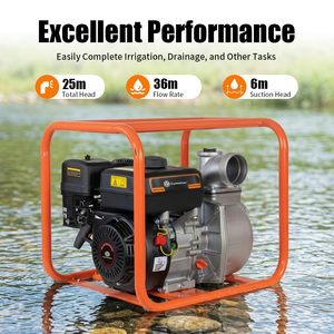 Bomba de Agua Limpia Autocebante de Gasolina con Motor NHD170F de 7.5HP y 212cc, Elevación de 25m, Arranque por Retroceso, para Uso en Riego - Product Image 3