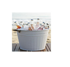 Venta al por mayor último cubo enfriador de vino de metal galvanizado contenedor de hielo de alta calidad para bares fiestas bodas - Product Image 6