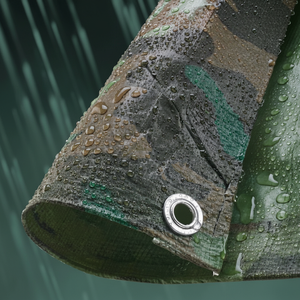 Camo Tarpaulin Custom Size Waterproof Cover for Industrial and Outdoor Applications - Product Image 2