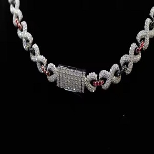 Collier unique en argent sterling 925, forme étoile 12 mm, style hip-hop, avec fleur de rappeur et moissanite taille baguette, pour anniversaire - Product Image 2