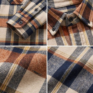 Camisa de Trabajo de Soldadura FR Roja para Hombre, Marca Personalizada 2027, Manga Larga, Doble Costura, Color Sólido, Cierre de Botones, Cómoda - Product Image 6
